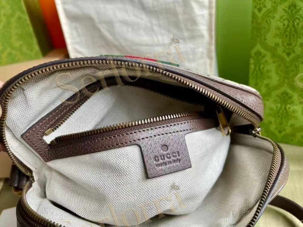 GUCCI OPHIDIA GG SMALL MESSENGER BAG