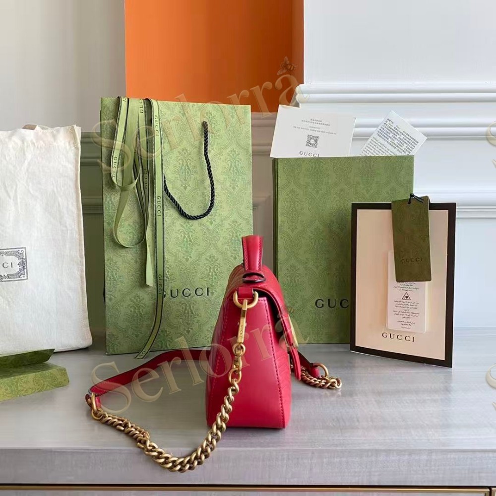 GUCCI GG MARMONT MINI TOP HANDLE BAG