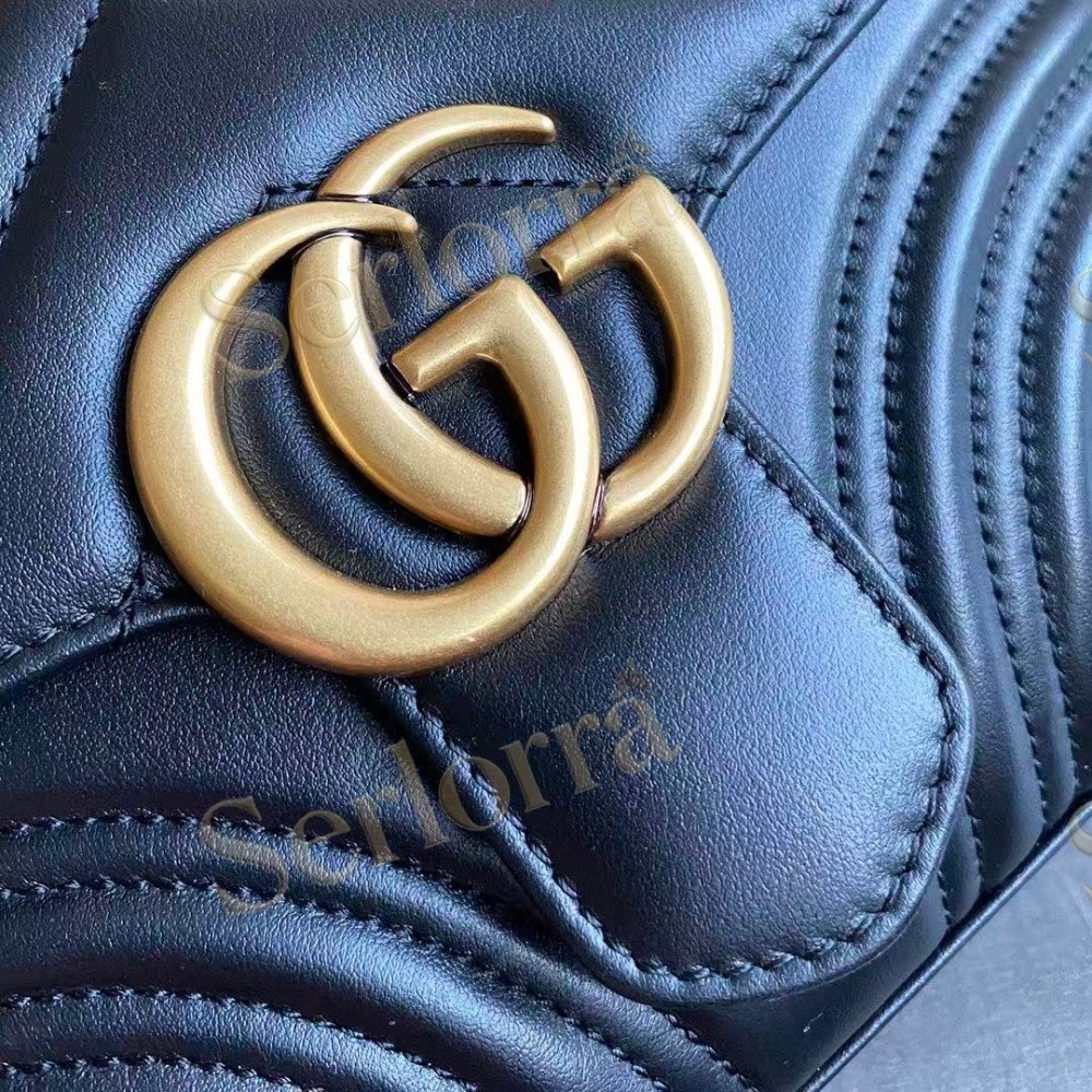 GUCCI GG MARMONT MINI TOP HANDLE BAG