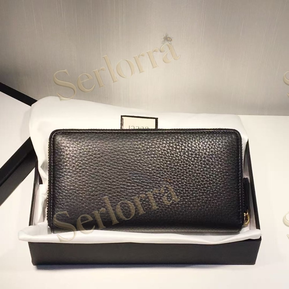 GUCCI BI-COLOR GG MARMONT ZIP AROUND WALLET