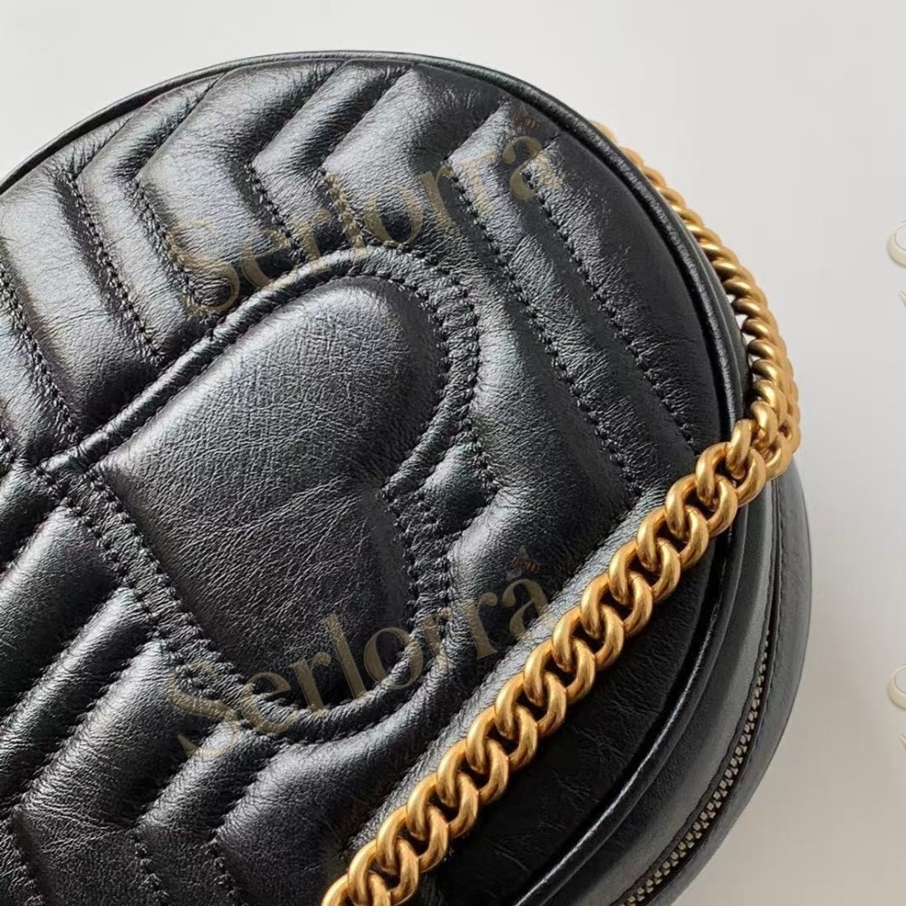 GUCCI GG MARMONT MINI ROUND SHOULDER BAG