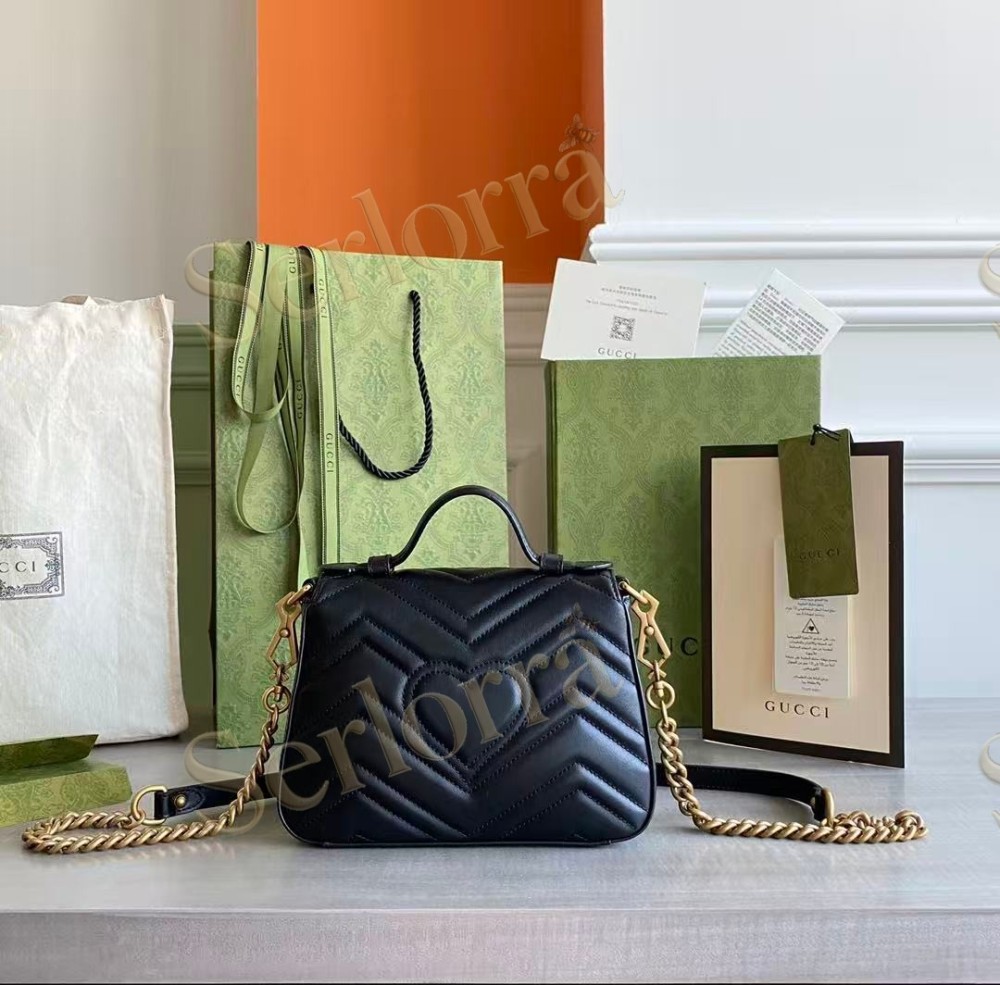 GUCCI GG MARMONT MINI TOP HANDLE BAG