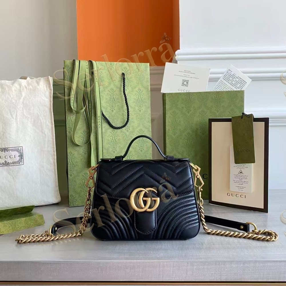 GUCCI GG MARMONT MINI TOP HANDLE BAG