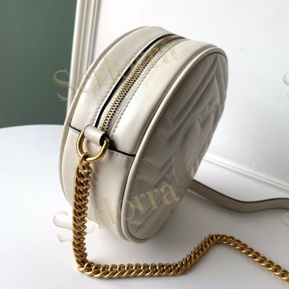 GUCCI GG MARMONT MINI ROUND SHOULDER BAG