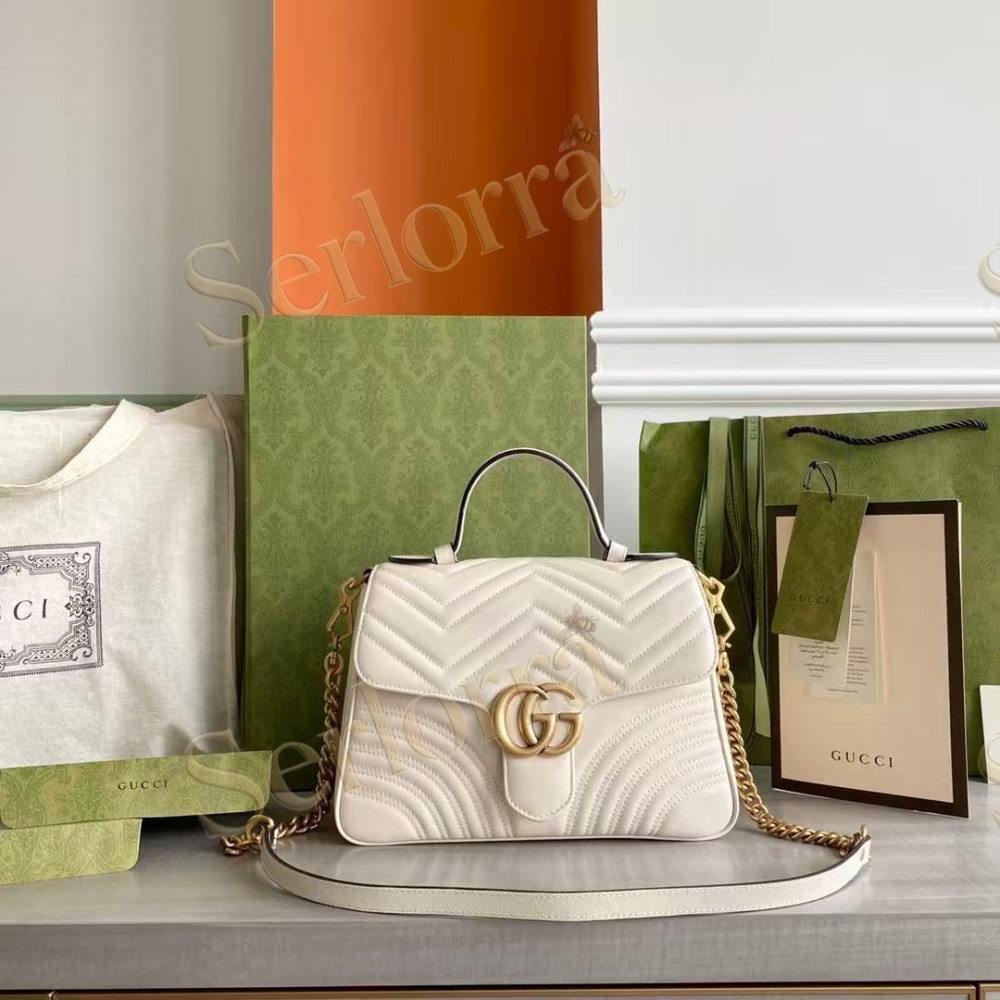 GUCCI GG MARMONT MEDIUM TOP HANDLE BAG