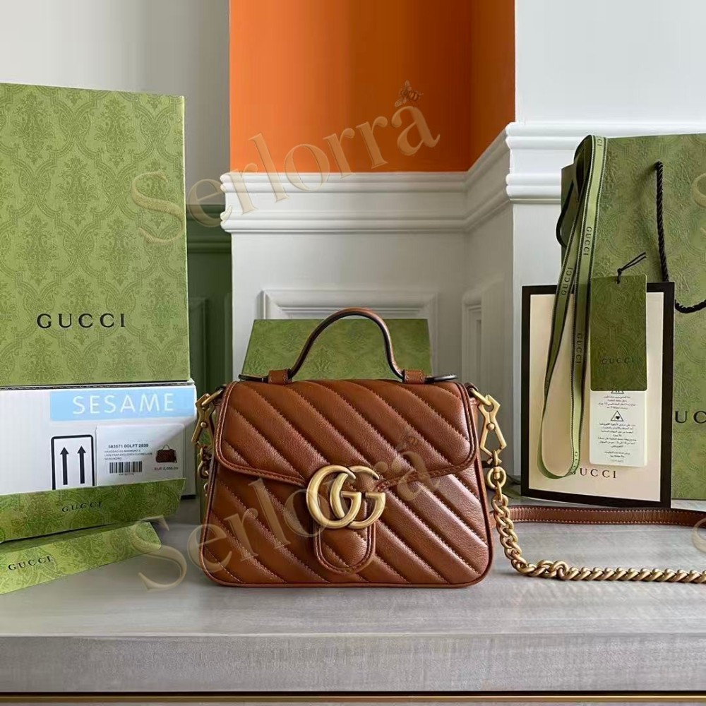 GUCCI GG MARMONT MINI TOP HANDLE BAG