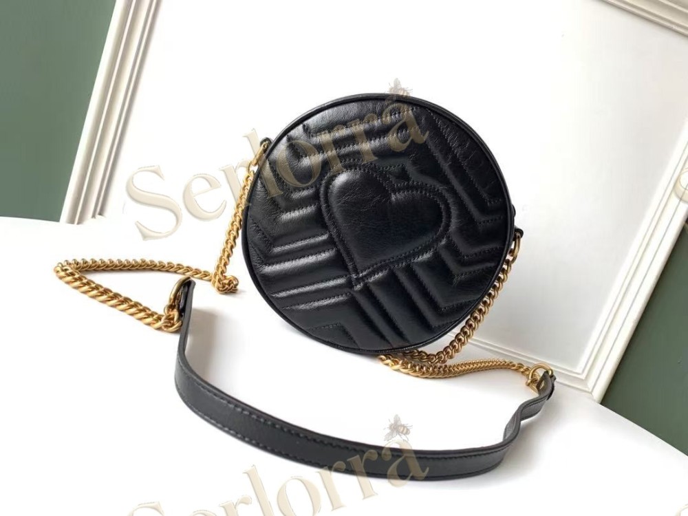 GUCCI GG MARMONT MINI ROUND SHOULDER BAG