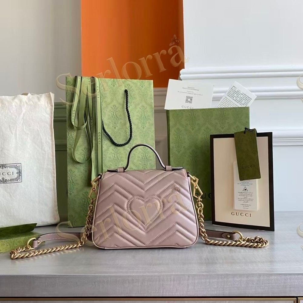 GUCCI GG MARMONT MINI TOP HANDLE BAG