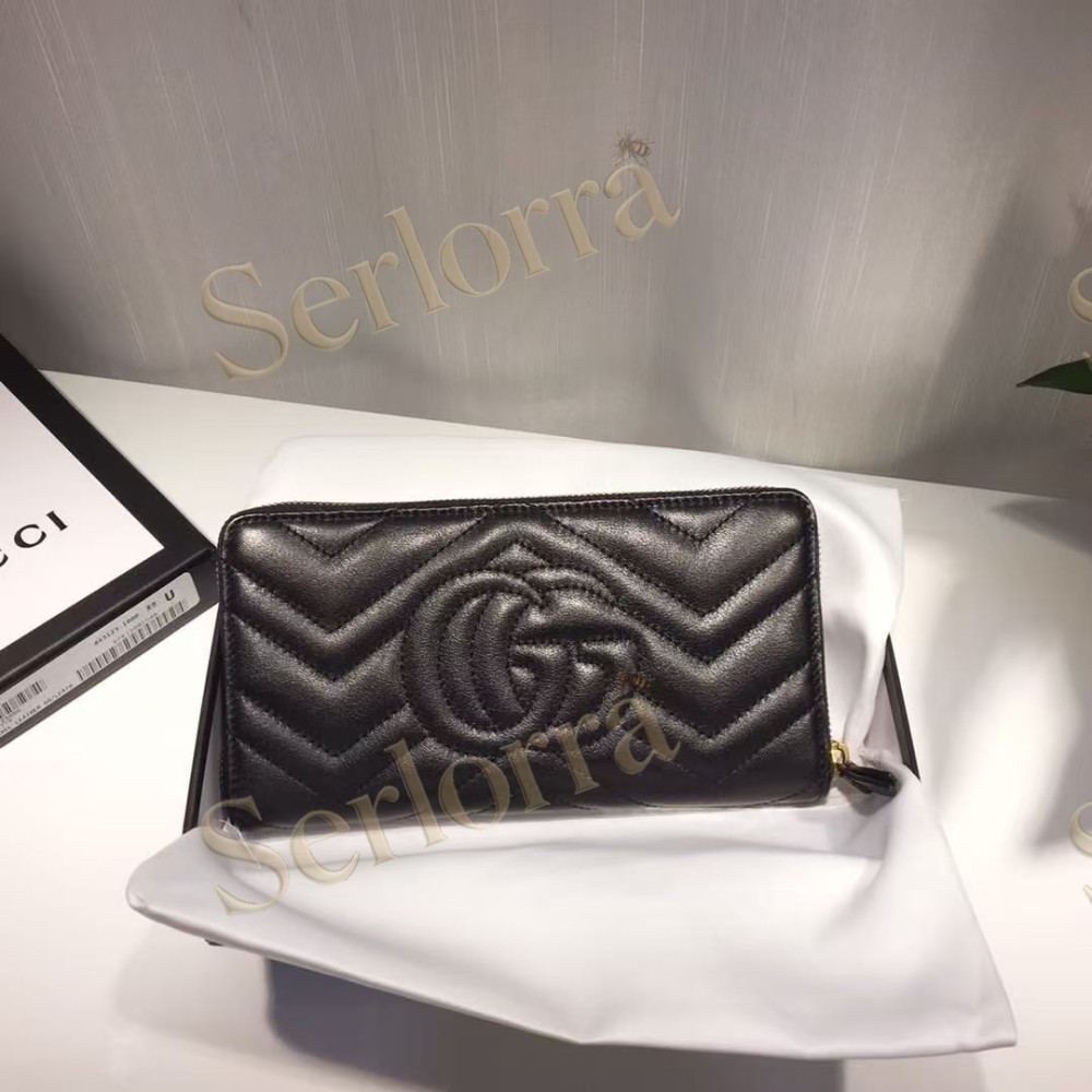 GUCCI GG MARMONT ZIP AROUND WALLET