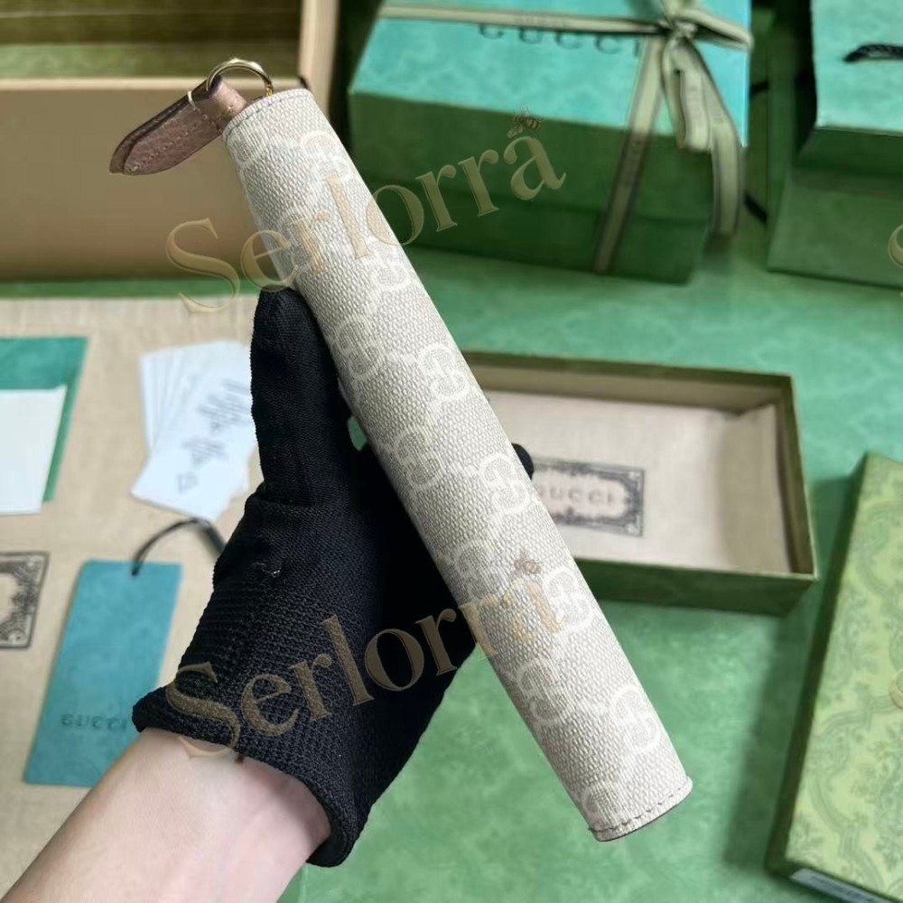 GUCCI BI-COLOR GG MARMONT ZIP AROUND WALLET