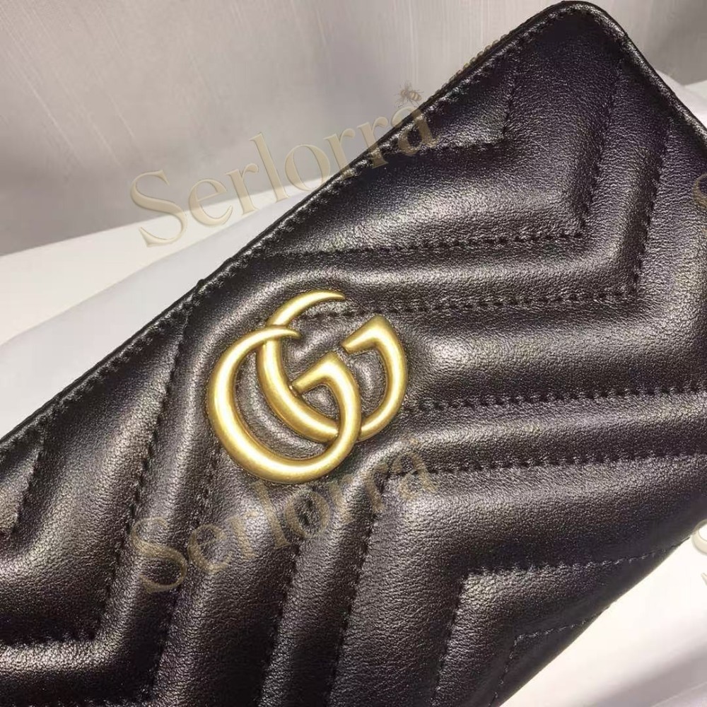 GUCCI GG MARMONT ZIP AROUND WALLET