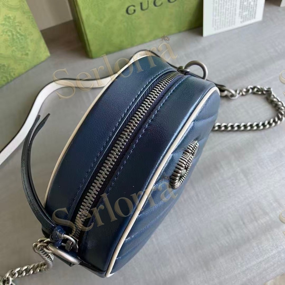 GUCCI GG MARMONT MINI ROUND SHOULDER BAG