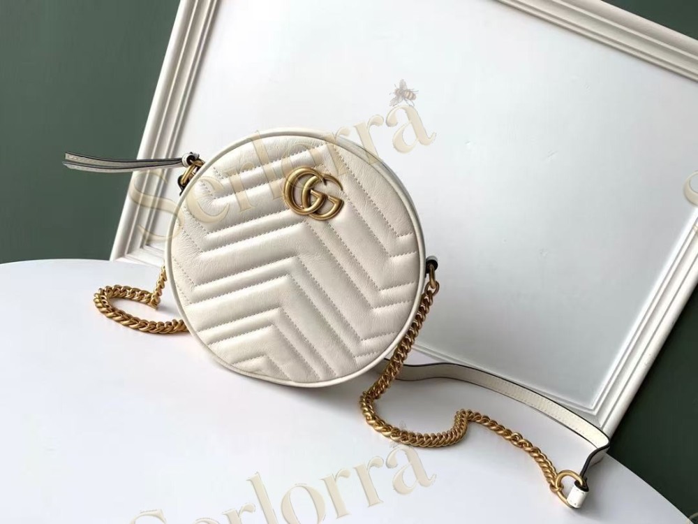 GUCCI GG MARMONT MINI ROUND SHOULDER BAG