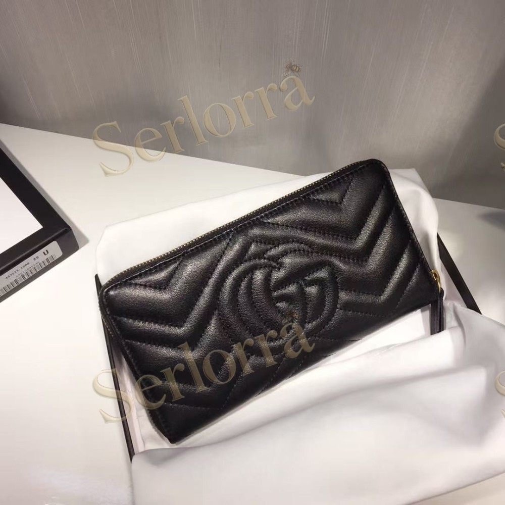 GUCCI GG MARMONT ZIP AROUND WALLET