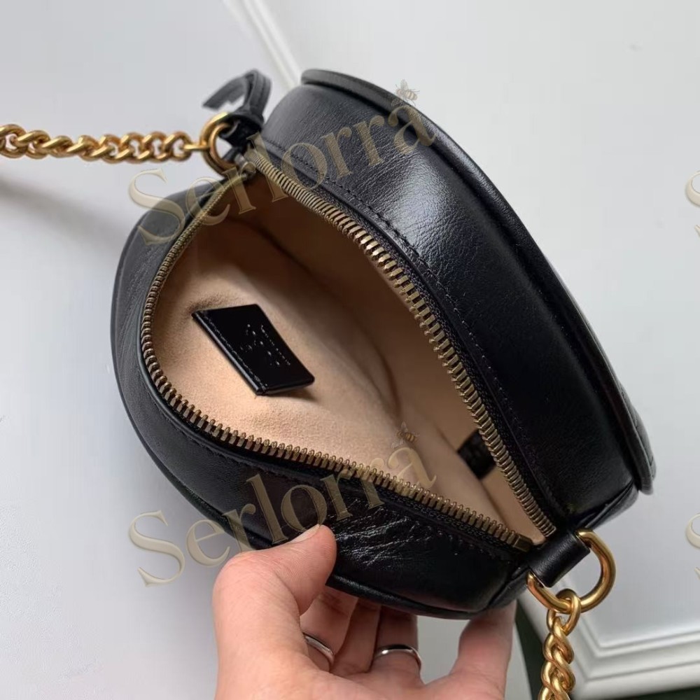 GUCCI GG MARMONT MINI ROUND SHOULDER BAG