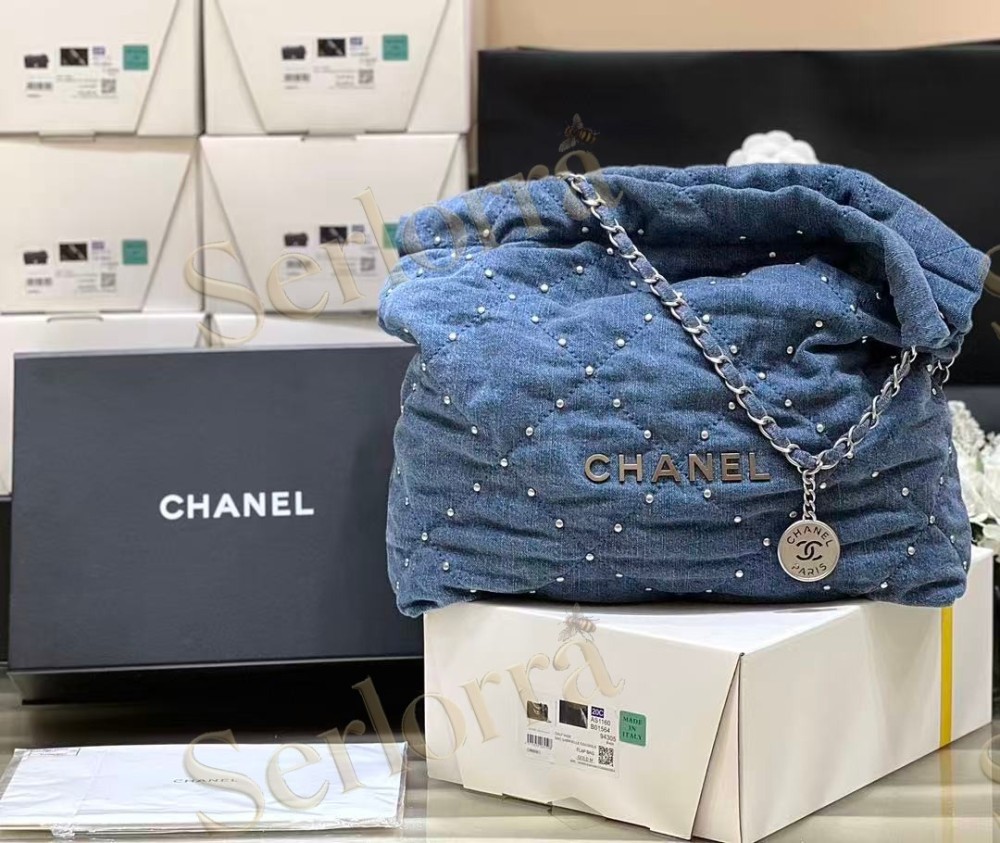 CHANEL MASTER 22 MEDIUM DENIM HANDBAG