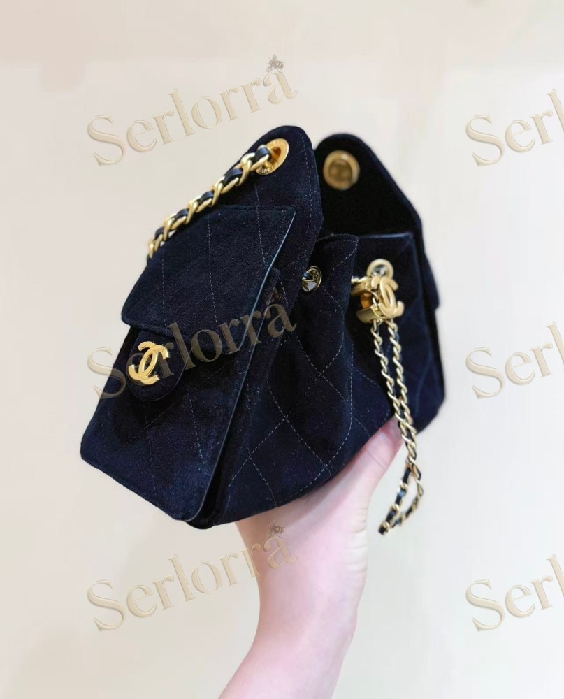 CHANEL MASTER 25 MINI SUEDED CALFSKIN HANDBAG