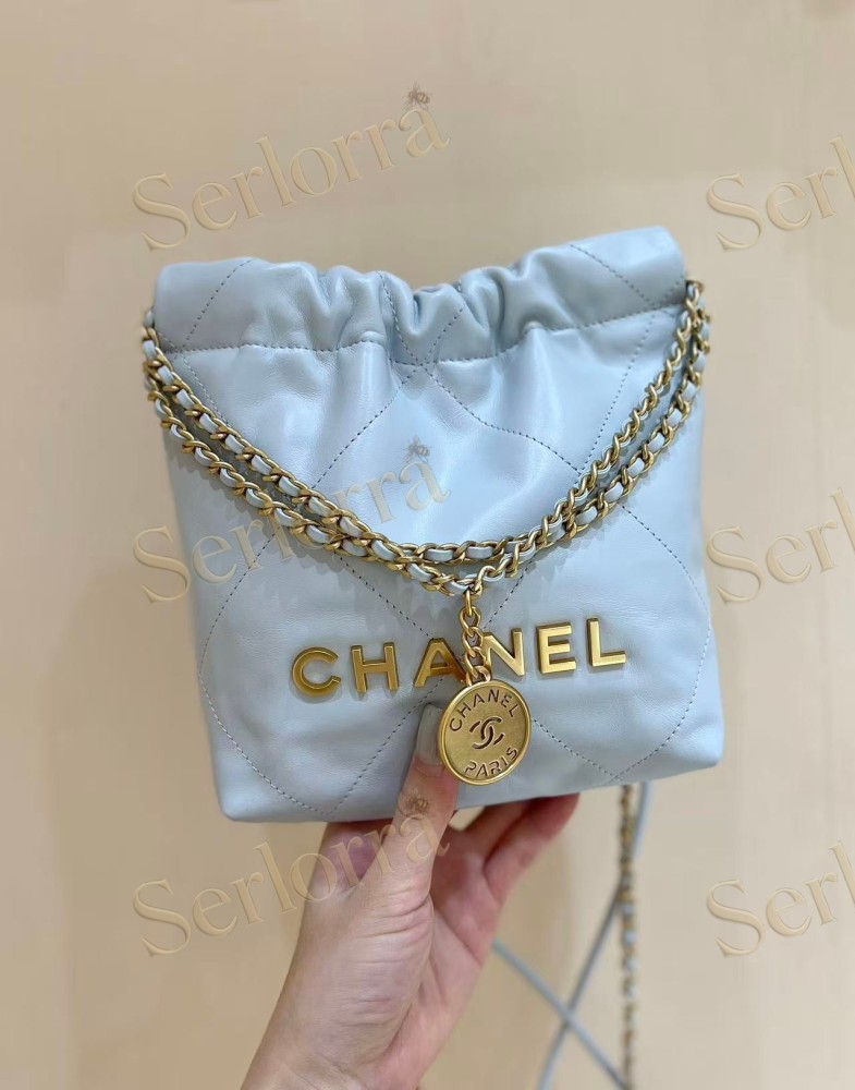 CHANEL MASTER 22 MINI ONDA VERDE CALFSKIN HANDBAG