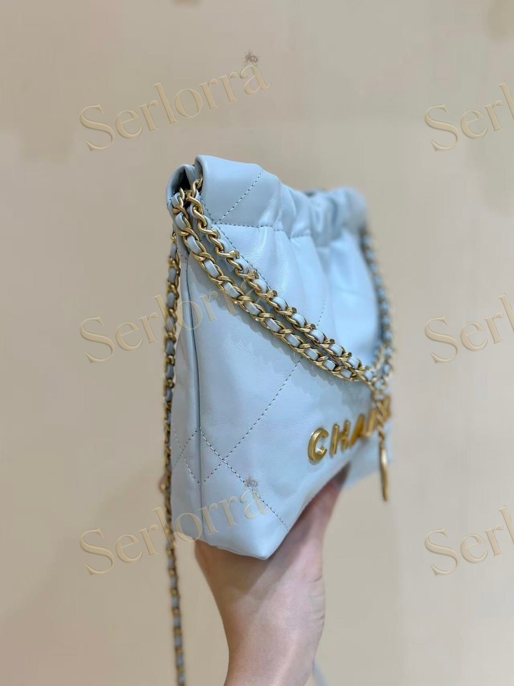 CHANEL MASTER 22 MINI ONDA VERDE CALFSKIN HANDBAG
