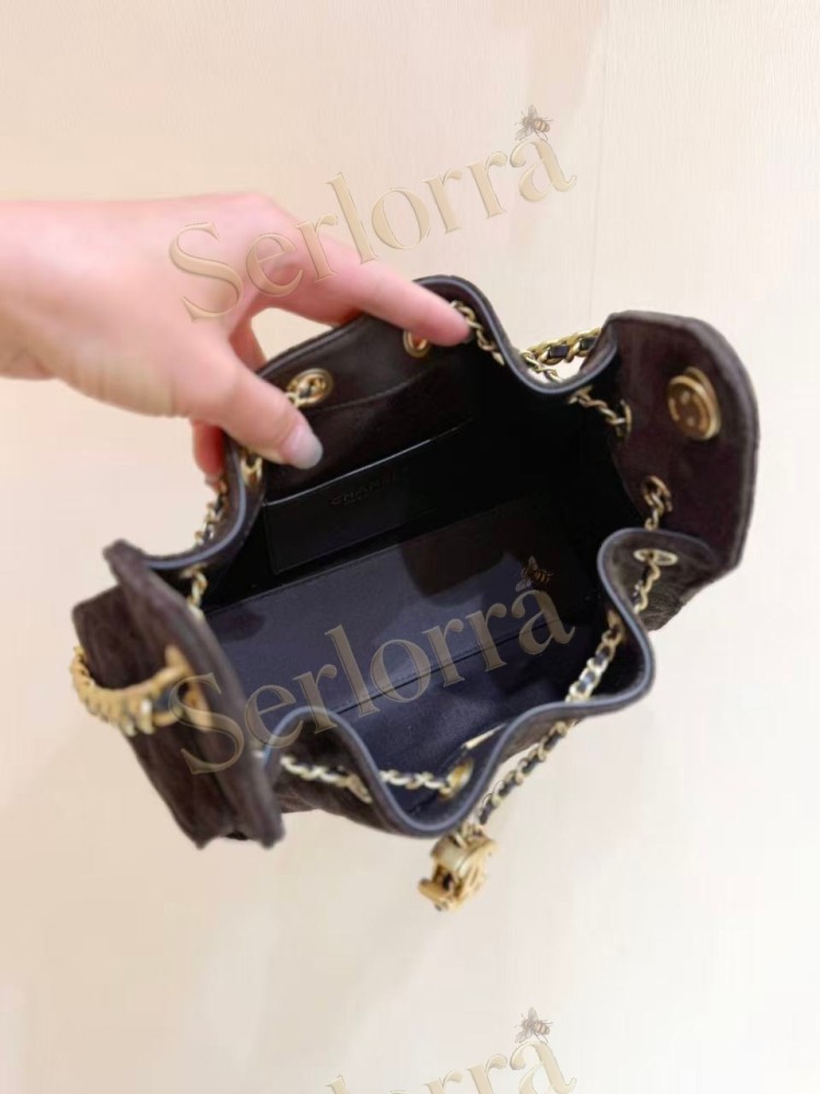CHANEL MASTER 25 MINI SUEDED CALFSKIN HANDBAG