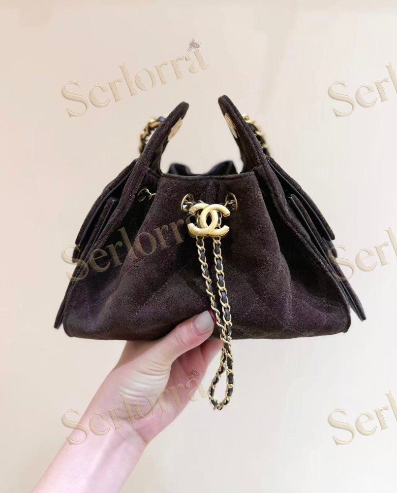 CHANEL MASTER 25 MINI SUEDED CALFSKIN HANDBAG