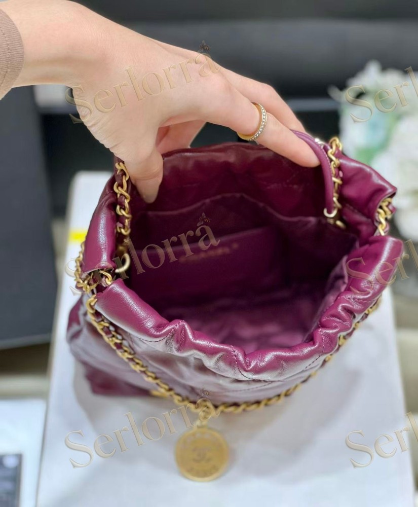 CHANEL MASTER 22 MINI ONDA VERDE CALFSKIN HANDBAG