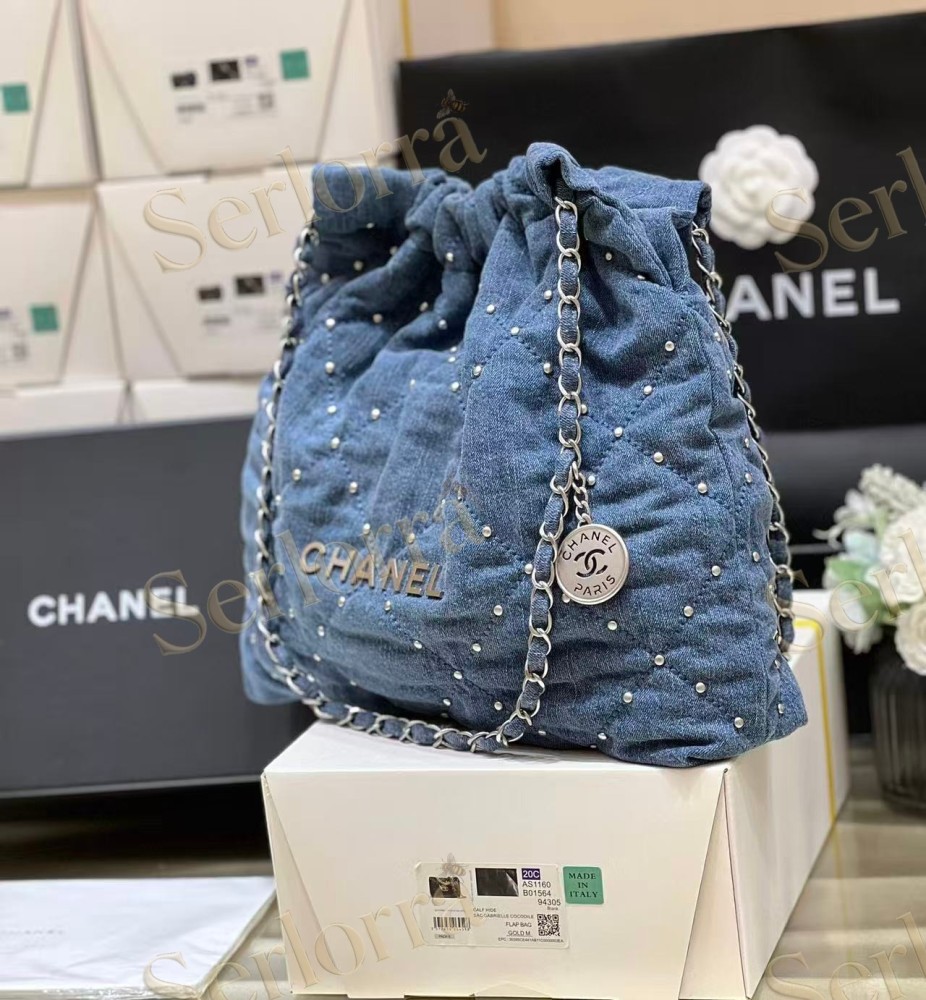 CHANEL MASTER 22 MEDIUM DENIM HANDBAG
