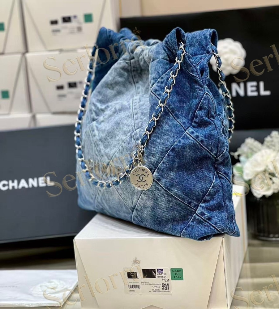 CHANEL MASTER 22 MEDIUM DENIM HANDBAG