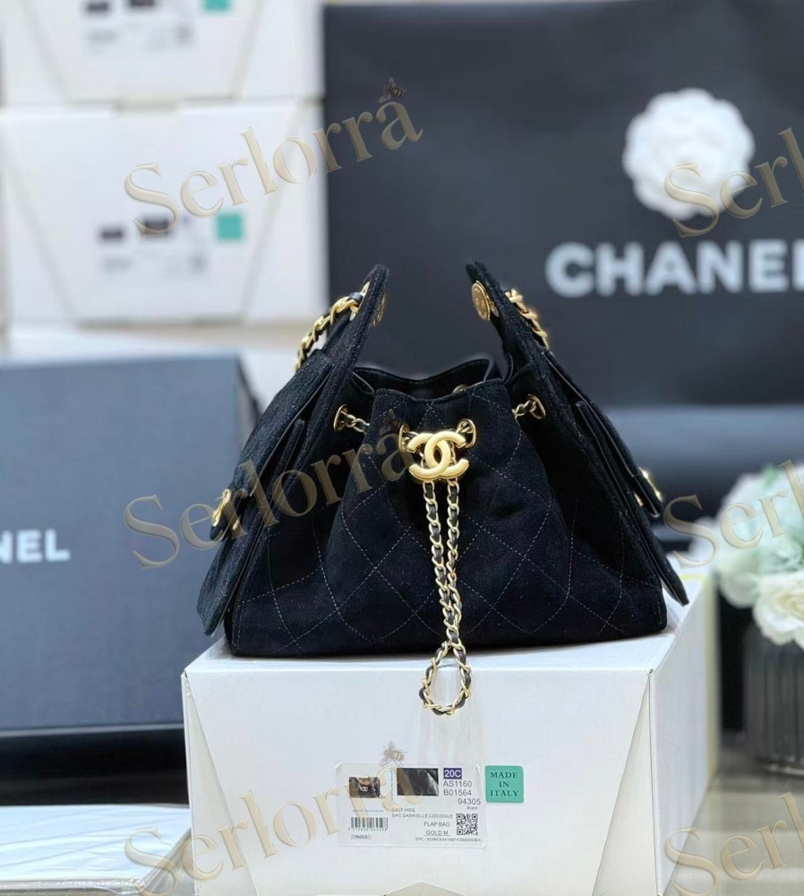 CHANEL MASTER 25 MINI SUEDED CALFSKIN HANDBAG