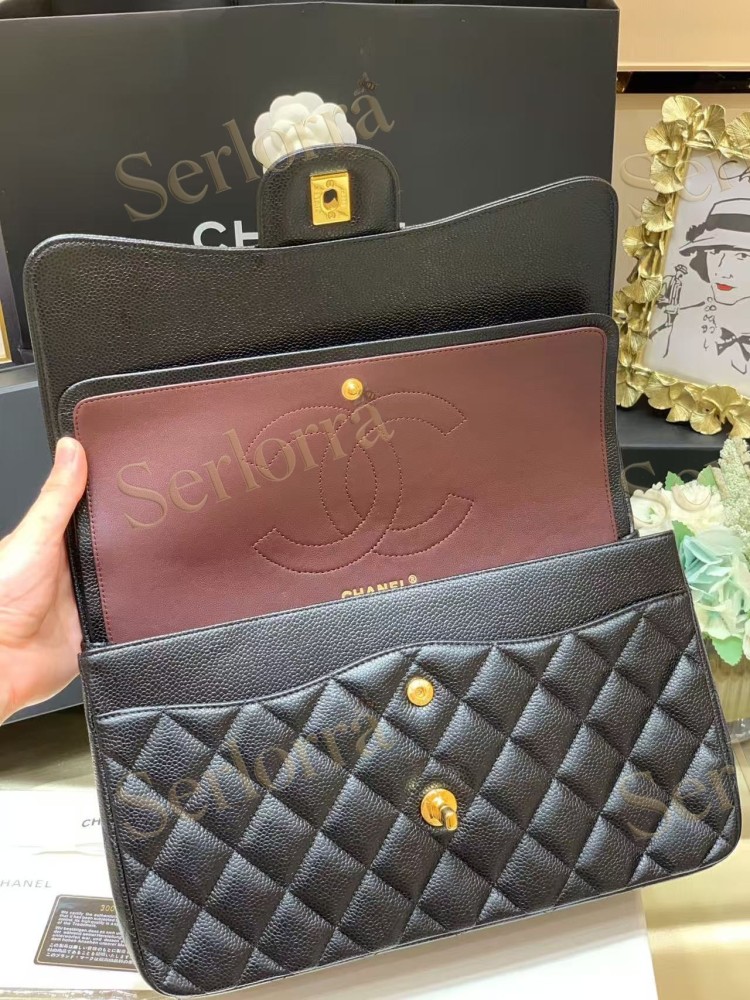 CHANEL MASTER LARGE HAAS CALFSKIN CLASSIC FLAP HANGBAG