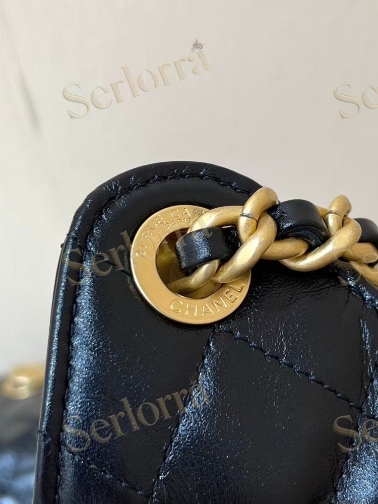 CHANEL MASTER 25 SMALL ONDA VERDE CALFSKIN HANDBAG