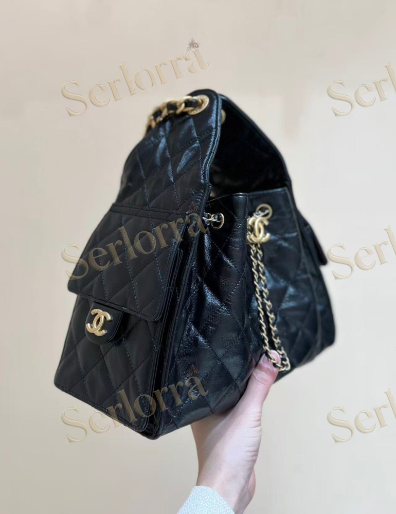 CHANEL MASTER 25 SMALL ONDA VERDE CALFSKIN HANDBAG