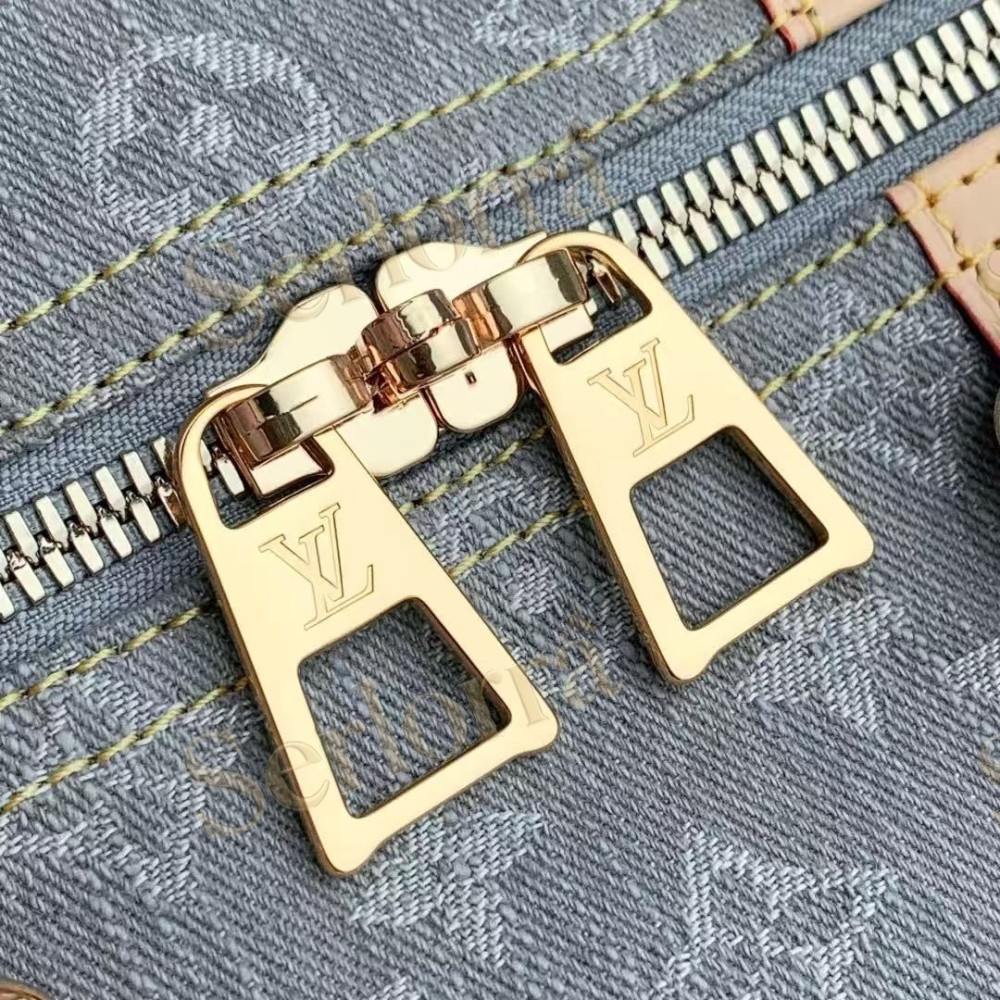 LOUIS VUITTON DENIM KEEPALL BANDOULIÈRE 45