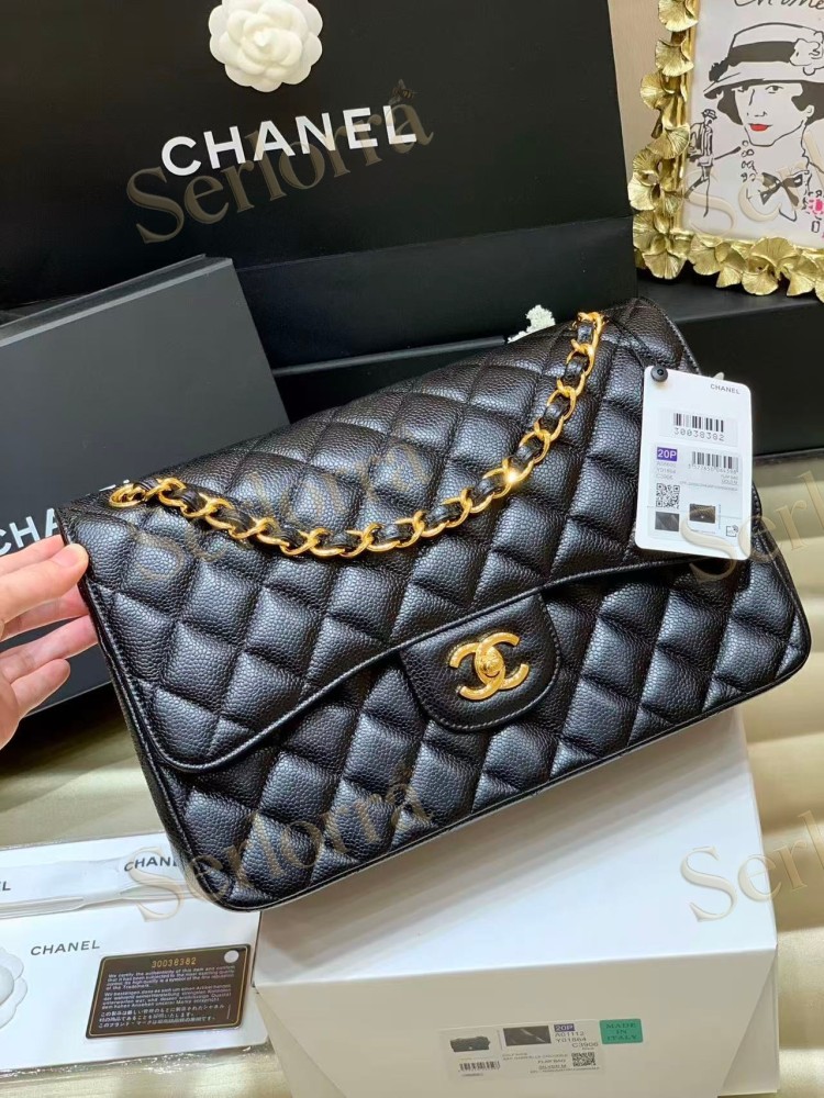 CHANEL MASTER LARGE HAAS CALFSKIN CLASSIC FLAP HANGBAG