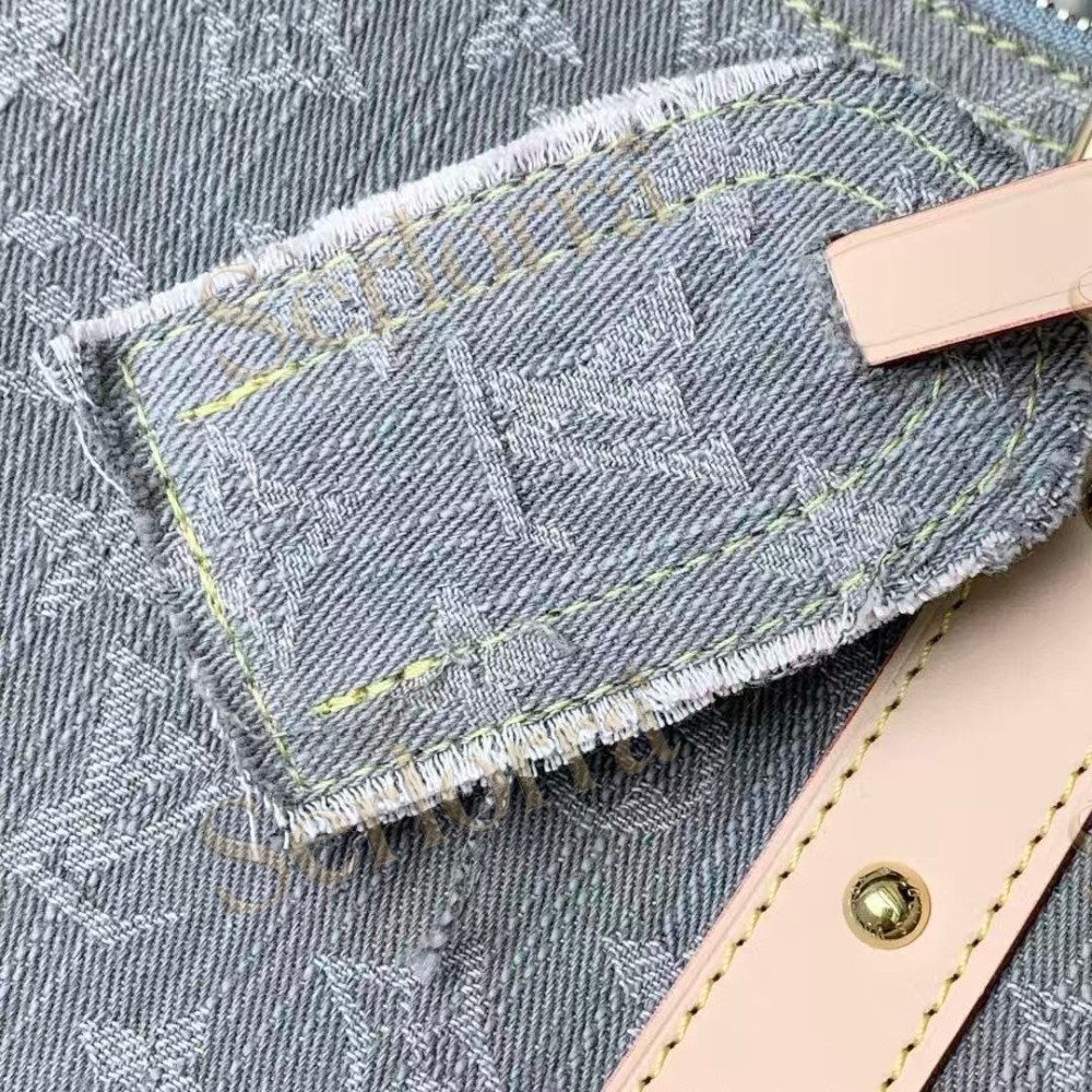 LOUIS VUITTON DENIM KEEPALL BANDOULIÈRE 45