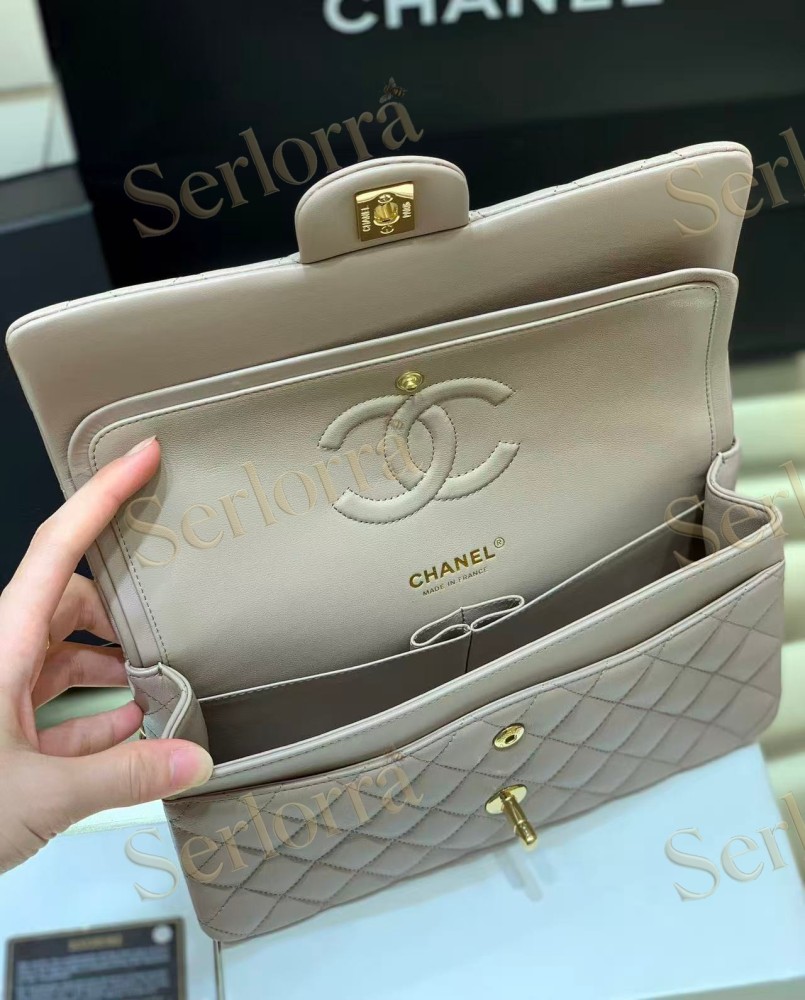 489CHANEL MASTER MEDIUM GR LAMBSKIN CLASSIC FLAP