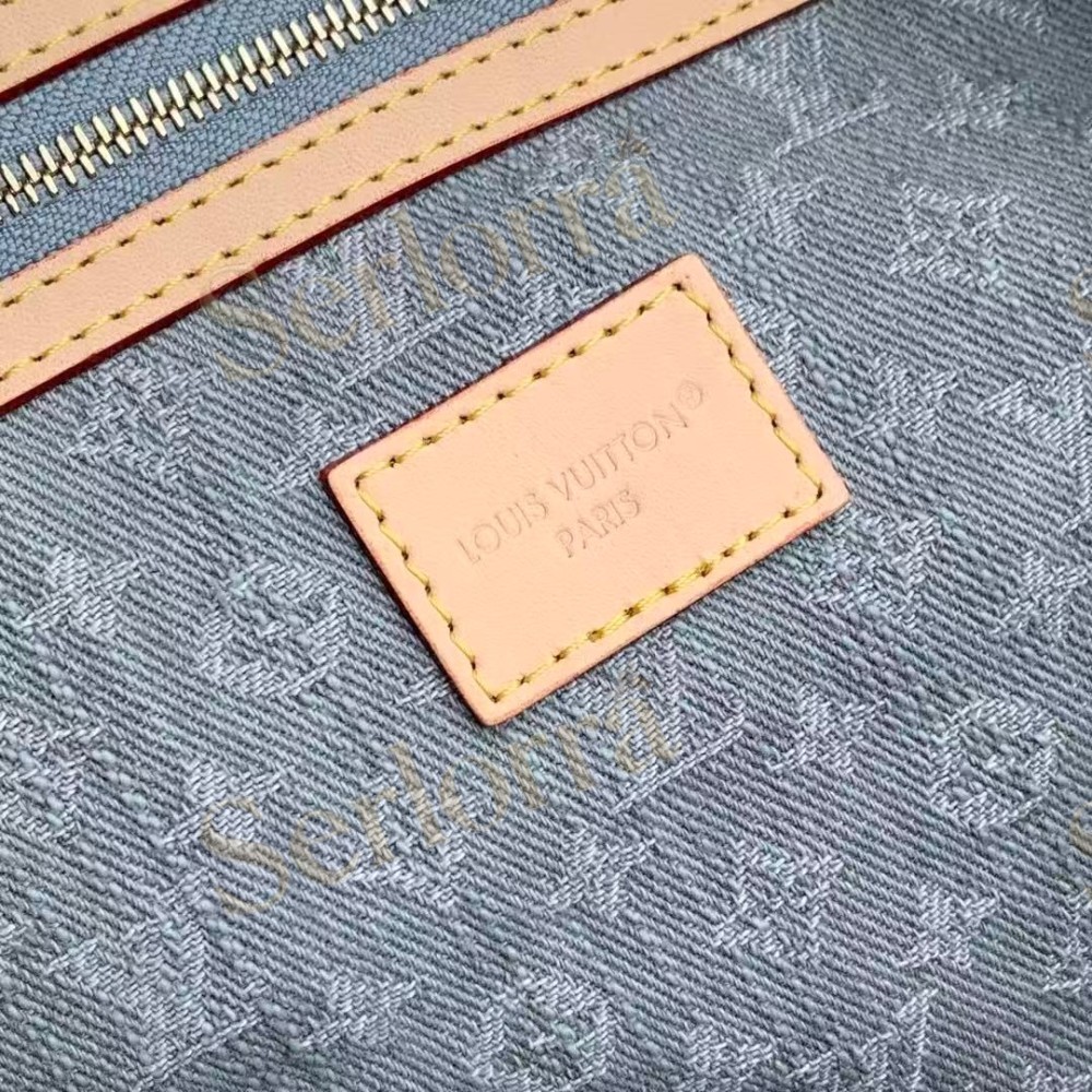 LOUIS VUITTON DENIM KEEPALL BANDOULIÈRE 45