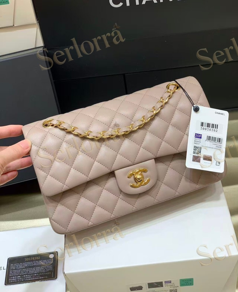 489CHANEL MASTER MEDIUM GR LAMBSKIN CLASSIC FLAP