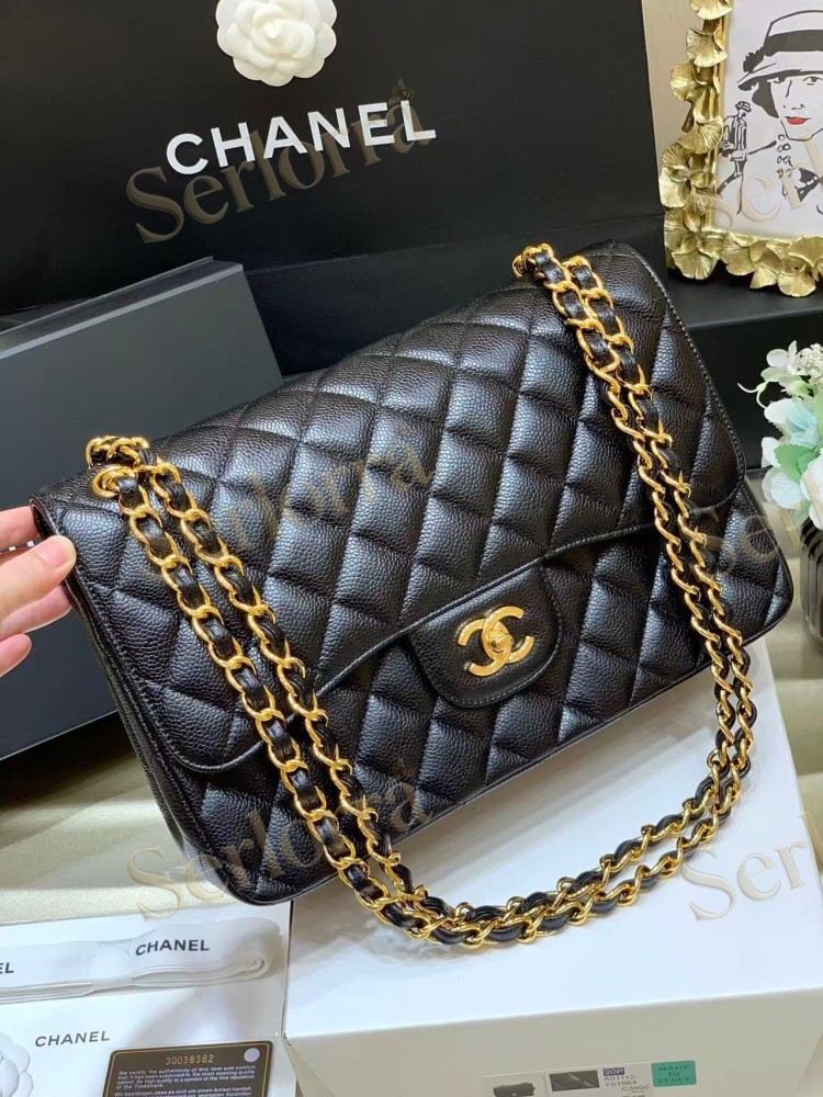 CHANEL MASTER LARGE HAAS CALFSKIN CLASSIC FLAP HANGBAG
