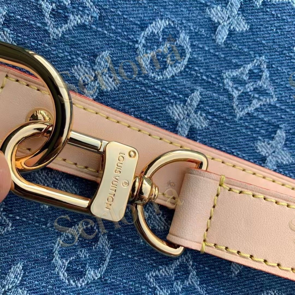 LOUIS VUITTON DENIM KEEPALL BANDOULIERE 50
