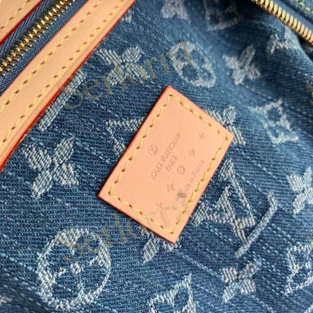LOUIS VUITTON DENIM KEEPALL BANDOULIERE 50