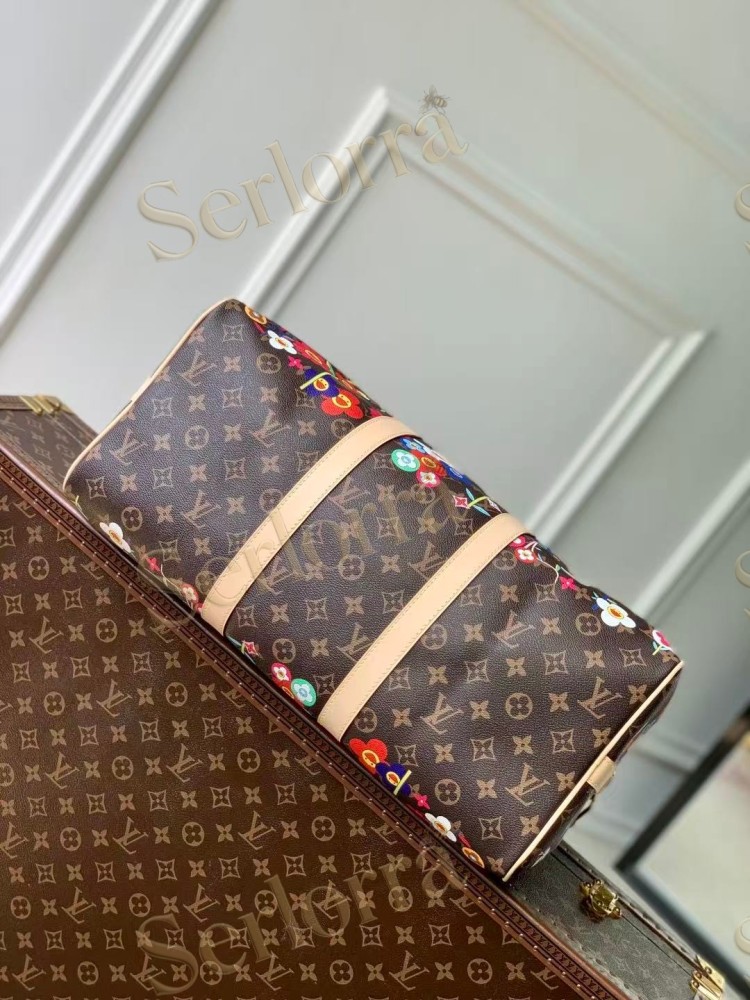LOUIS VUITTON MURAKAMI LV X TM KEEPALL BANDOULIÈRE 45