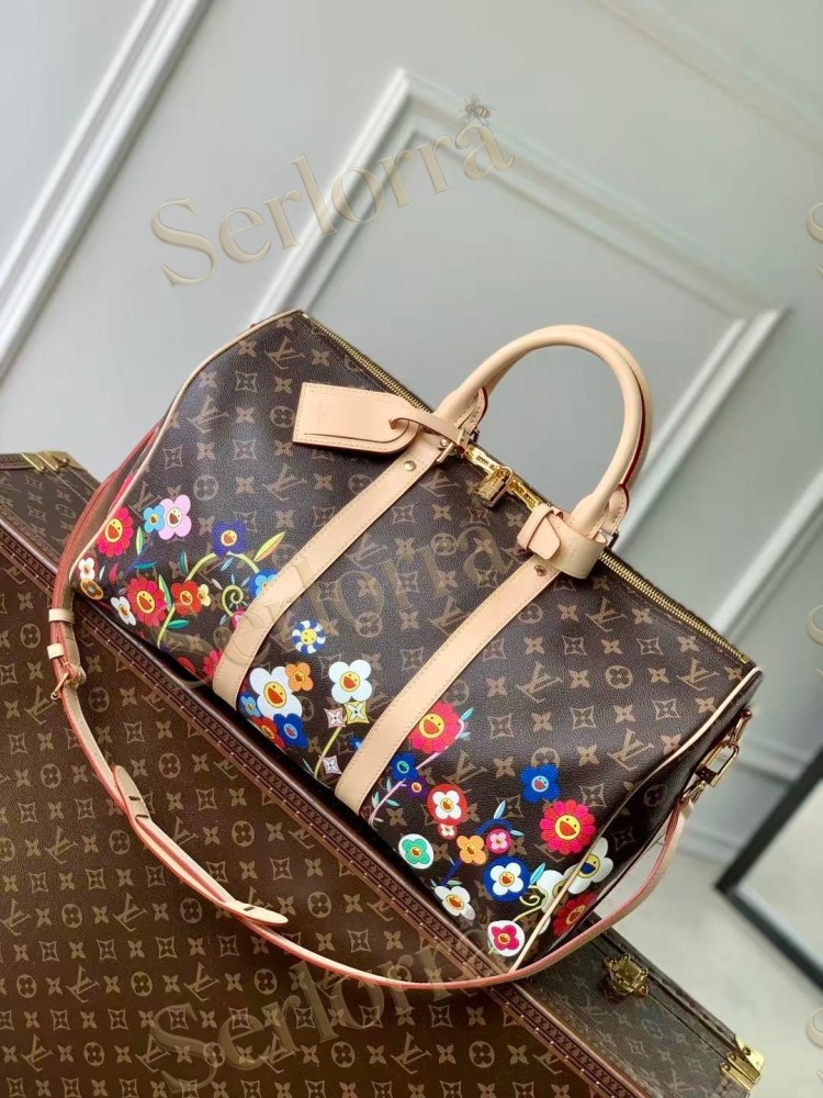 LOUIS VUITTON MURAKAMI LV X TM KEEPALL BANDOULIÈRE 45