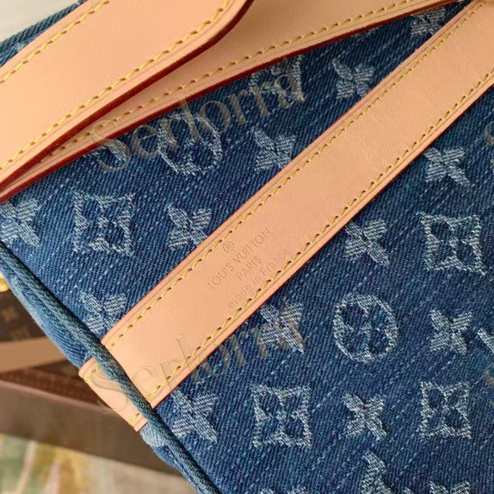 LOUIS VUITTON DENIM KEEPALL BANDOULIERE 50