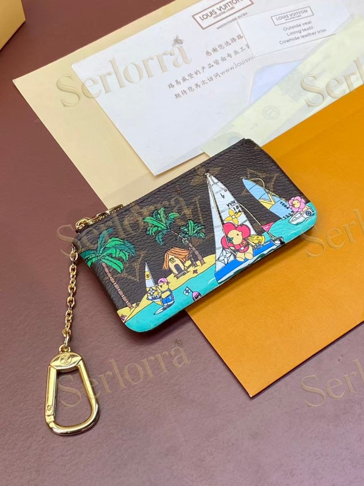 LOUIS VUITTON KEY POUCH COATED CANVAS