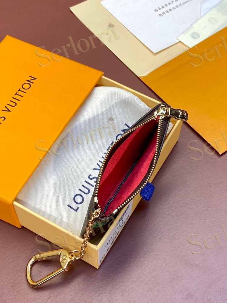 LOUIS VUITTON KEY POUCH COATED CANVAS