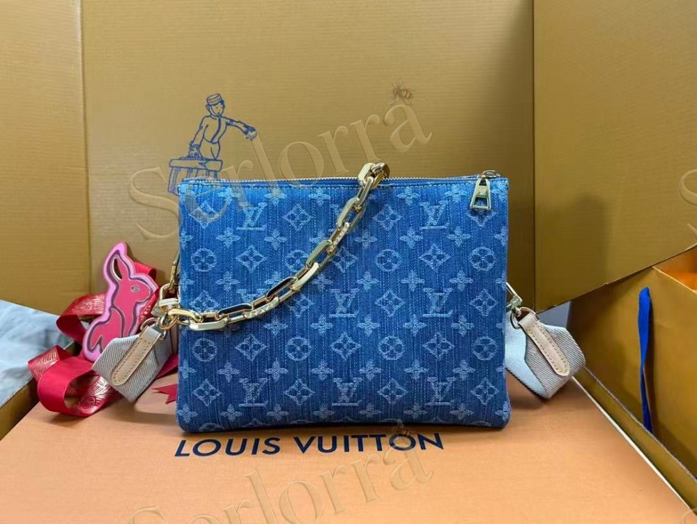 LOUIS VUITTON DENIM COUSSIN PM