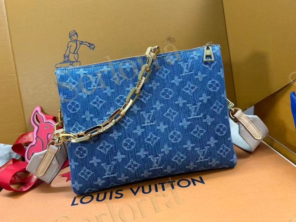 LOUIS VUITTON DENIM COUSSIN PM