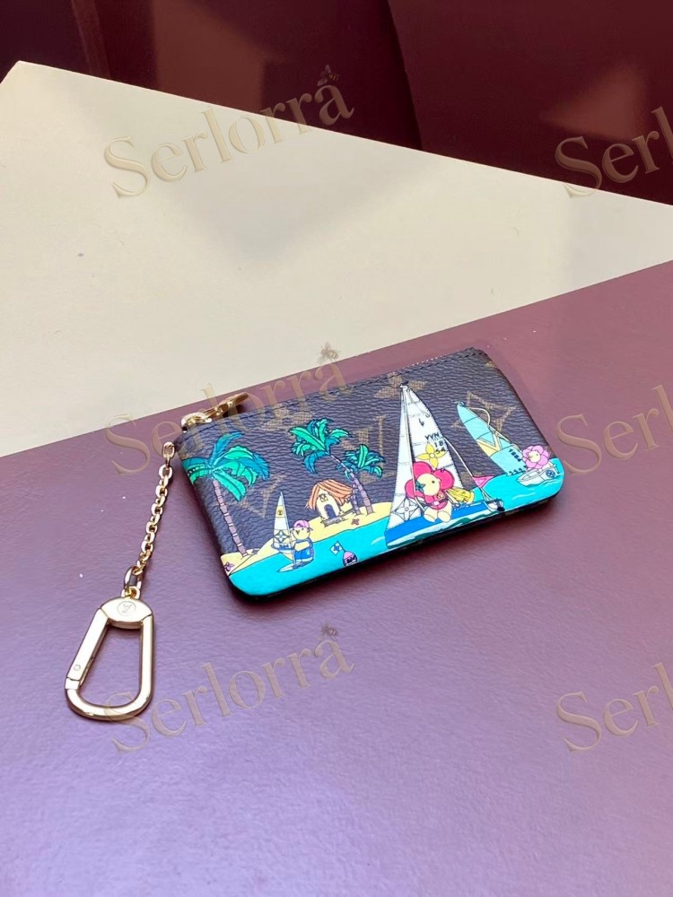 LOUIS VUITTON KEY POUCH COATED CANVAS
