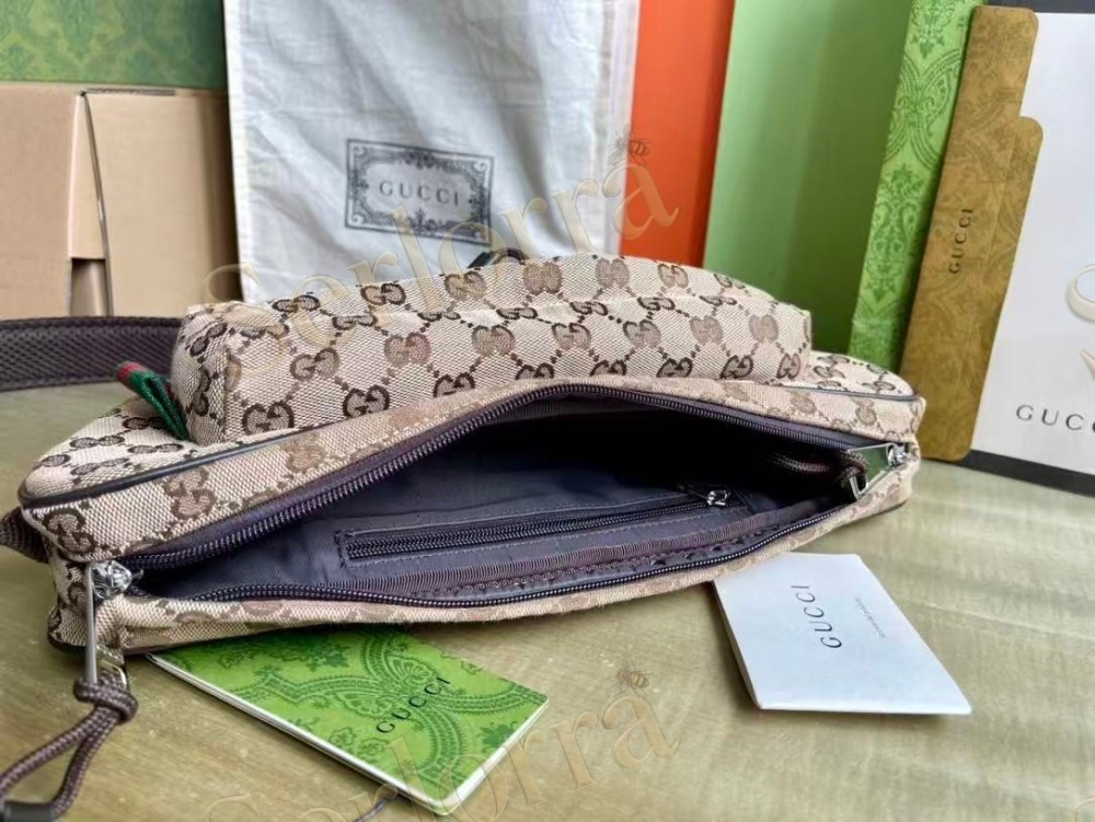 GUCCI GG CANVAS LARGE SLINGBAG